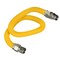 Flextron Gas Line Hose 3/8'' O.D.x72'' Len 3/8" FIPx1/2" MIP Fittings Yellow Coated Stainless Steel Flexible FTGC-YC14-72J - alternate 1